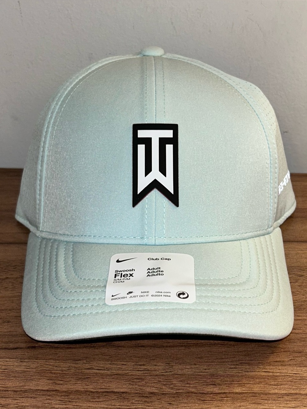Nike Tiger Woods Fitted Hat Mint Green Dri-FIT ADV Club Cap S/M FB6454-346 New